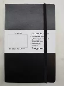 CUADERNO DE NOTAS NEGRO EN PUNTOS 13 X 20 DIAGRAMA